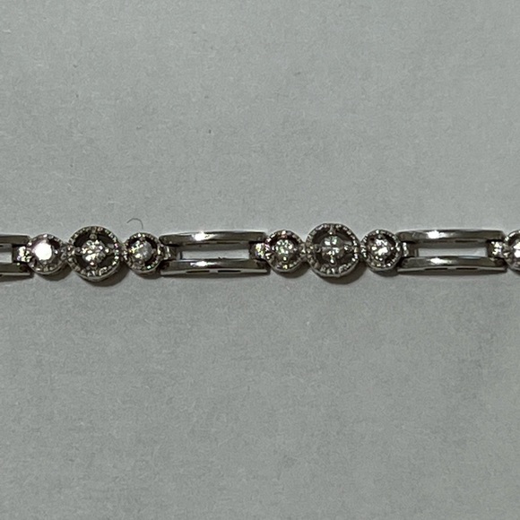 BRAND NEW DIAMOND TENNIS BRACELET 14K WHITE GOLD - Picture 6 of 8